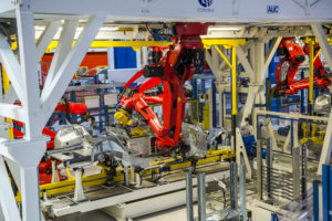Robots Frame New Car with Automotive Lightweighting
